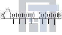 6646722-1 Сверхмощные разъемы питания CONN,PIN,RT< SLDR,FLATPAQ