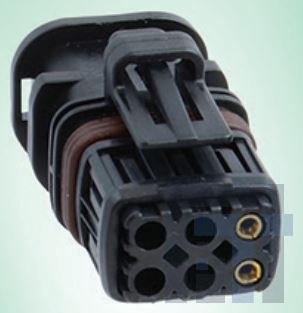 C10-708353-000 Сверхмощные разъемы питания 6 Way Plug, gold cont for 20awg wire