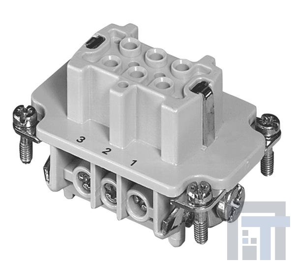 C146-10B006-810-1 Сверхмощные разъемы питания Socket Insert 6 Way Heavy Mate
