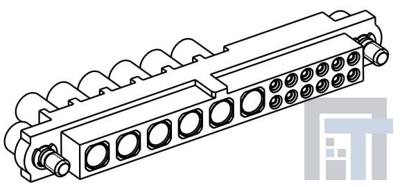 M80-4C11205F2-06-325 Сверхмощные разъемы питания Female cable Connector