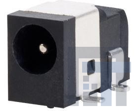 PJ-030DH-SMT-TR Соединители питания для постоянного тока power jack, 1.3 x 4.2 mm, horizontal, SMT, high current, 1 switch, w/ shielding, T/R packaging