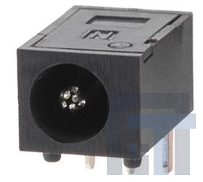 PJ-036CH Соединители питания для постоянного тока power jack, 1.0 x 3.8 mm, horizontal, through hole, high current, 1 switch