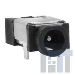 PJ-039-SMT-TR Соединители питания для постоянного тока power jack, 0.65 x 2.6 mm, horizontal, SMT, 1 switch, w/ shielding, T/R packaging