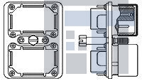 1-207596-3 Разъемы стоек и панелей DUAL PLUG ASY W/MALE JACKSCREW