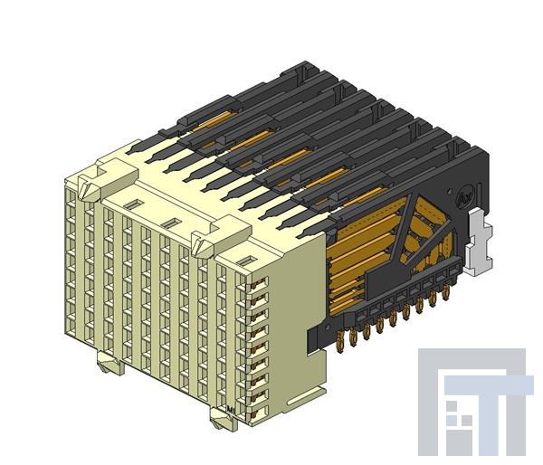 10056335-101LF Высокоскоростные/модульные разъемы 90P 10 COLUMN 3PR RA RECEPTACLE