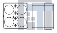 1484661-3 Разъемы стоек и панелей INS KIT PLUG 4P MINI-EB A600