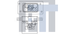 1604897-4 Разъемы стоек и панелей ASY RECEPT PANEL MT 2 POS