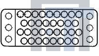 201298-1 Разъемы стоек и панелей FEMALE BLOCK 14 PL.