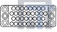 201356-1 Разъемы стоек и панелей MALE BLOCK PHEN104P