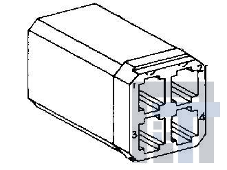 202624-2 Разъемы стоек и панелей PLUG 4 POSITION