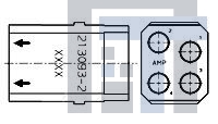 213093-2 Разъемы стоек и панелей SKT MODULE 4 POSN G-SERIES