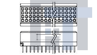 5-533472-2 Высокоскоростные/модульные разъемы BOX II 4 ROW RECP ASSY 60 POS