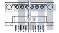 533289-1 Высокоскоростные/модульные разъемы BOX II ASSY 2 ROW 20 POS