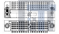 533444-9 Высокоскоростные/модульные разъемы HDI PIN ASSY 4 ROW 240 POS R/A