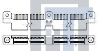 534467-1 Высокоскоростные/модульные разъемы HDI SR50 RECP ASSY 2ROW 128POS