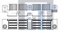 534470-4 Высокоскоростные/модульные разъемы HDI 50X150 REC ASSY 4 R 312 P