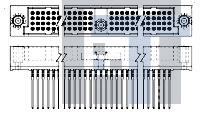 534489-1 Высокоскоростные/модульные разъемы HDI SR50 PIN ASY 4 ROW 312 POS