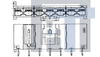 6-178841-1 Жесткие метрические разъемы AMP U/P SGL ROW HDR ASSY V 9P