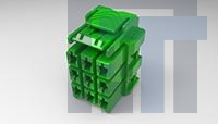 7-2232357-3 Жесткие метрические разъемы 3x3 plug housing Key C gre