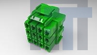 7-2232357-4 Жесткие метрические разъемы 3x4 plug housing Key C gre