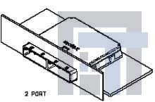 74548-0208 Высокоскоростные/модульные разъемы 1X2 PORT SIZE PORT KEYING 4