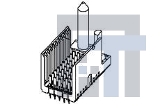 75861-2204 Высокоскоростные/модульные разъемы GbX 2-Pair L-Series 25-Col Left BP Ass'y