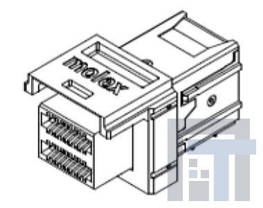 76867-0011 Высокоскоростные/модульные разъемы IPASS PLUS HD INTREC ASSY 1X1 0.76AU SN