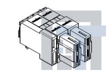 78235-1102 Высокоскоростные/модульные разъемы I-Trac RA Power Rcpt 11R w/HDM left 4Ckt