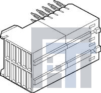 85876-102LF Высокоскоростные/модульные разъемы 5R RA POWER RCPT 10P SLDR TO BD