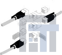 88975-101LF Высокоскоростные/модульные разъемы 9P MINI COAX HSG STRAIGHT