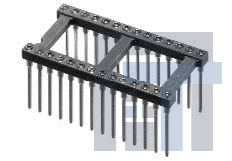 14-3508-302 Установочные панели для ИС и компонентов OPEN FRAME CAPACITOR WIRE WRAP 14 PINS