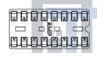 2-640358-2 Установочные панели для ИС и компонентов VERT DIP 16P 780