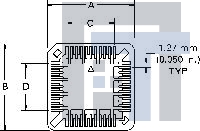 69802-032LF Установочные панели для ИС и компонентов 32P PLCC SMT SOCKETS