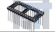 XR2A-0802 Установочные панели для ИС и компонентов Socket Wrap Term 8P 7.62mm .75AuPlate
