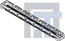 501497-2010 Межплатные и промежуточные соединители 0.5BtBShieldRecAssy 200CktTrayPkg