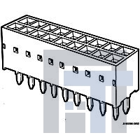 68683-331LF Межплатные и промежуточные соединители 62 POS. PCB.MNT DBL ROW TOP ENTRY