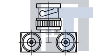 1-1337461-0 РЧ соединители / Коаксиальные соединители BNC R/A Y Adp 50Ohm Nickel Pltd