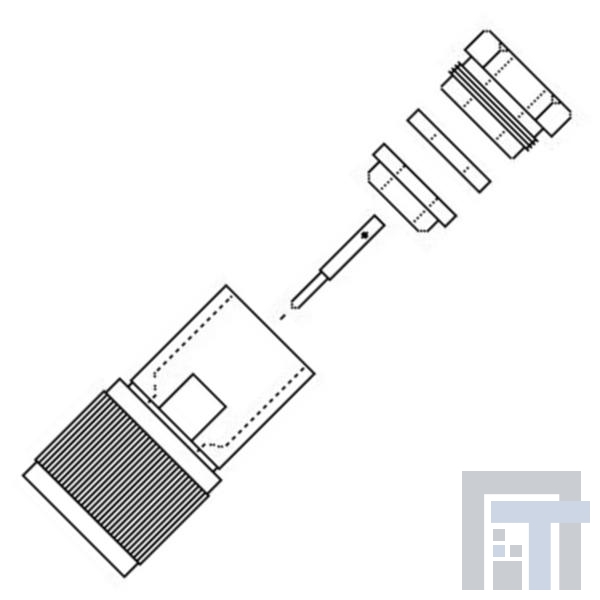 110A108B РЧ соединители / Коаксиальные соединители N STRT CBLE PLUG RG8