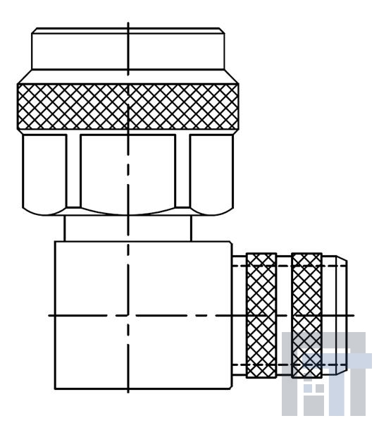 122416-10 РЧ соединители / Коаксиальные соединители TNC R/A CrimpPlug HexCouplingNut