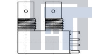 1274663-2 РЧ соединители / Коаксиальные соединители 2P STACKED R/A MINI BNC