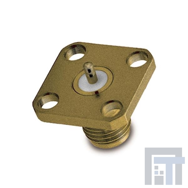 132150 РЧ соединители / Коаксиальные соединители SMA 4 HOLE FLANGE JK BLUNT POST GOLD