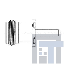 172224-22 РЧ соединители / Коаксиальные соединители N PNL RCPT EXT TFE .590-.645