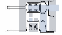 226854-1 РЧ соединители / Коаксиальные соединители TERMINAL PCB CRIMP