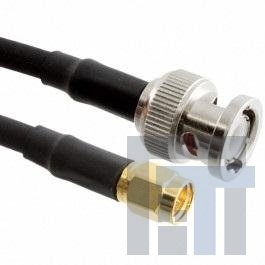 245101-04-06-00 Соединения РЧ-кабелей BNC St Plug to SMA Strt Plug RG58 6in