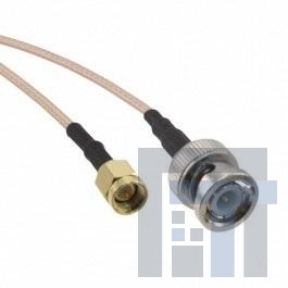 245101-07-06-00 Соединения РЧ-кабелей BNC St Plug to SMA Strt Plug RG142 6in