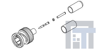 413589-6 РЧ соединители / Коаксиальные соединители H.C. PLUG 75 OHM