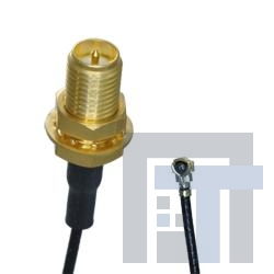 415-0100-250 Соединения РЧ-кабелей RA PLUG/BLKHD RP JK MED. PROFILE 250MM