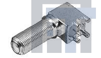 5-1634552-1 РЧ соединители / Коаксиальные соединители Elbow PCB Sckt 75 Ohm 33.2