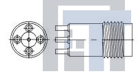 5-1814805-1 РЧ соединители / Коаксиальные соединители Str PCB Skt 50 Ohm Nickel 22.3