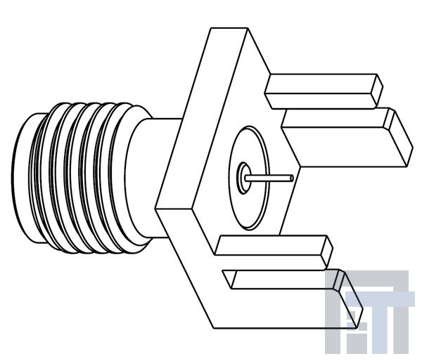 901-10044-6RFX РЧ соединители / Коаксиальные соединители SMA End Launch PCBJack,50 Ohm